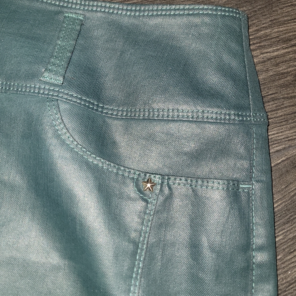 Gerry Weber Hunter Green Coated Skirt High Waist Midi Size 14 - Picture 7 of 7